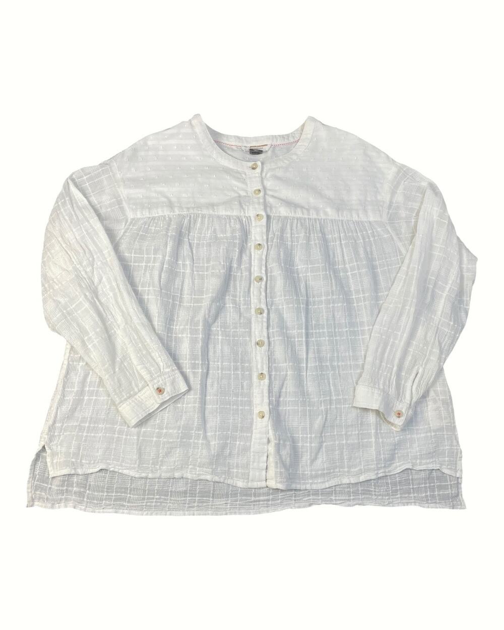 Pilcro By Anthropologie Women’s Small White Button Front Blouse Cottagecore